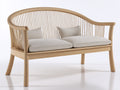 Panche da giardino-Legno-Tessuto-155x70x93 cm-Marrone chiaro-Beige-Stile contemporaneo con schienale avvolgente