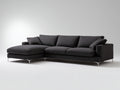 Divano angolare - Tessuto - 292 x 176 x 83 cm - Grigio antracite - Stile contemporaneo