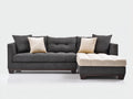 Divano angolare - Tessuto - 272 x 166 x 86 cm - Antracite-Crema - Stile moderno