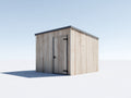 Casetta da giardino - Legno-Metallo - 180x150x210 cm - Legno naturale-Grigio antracite - Stile minimalista