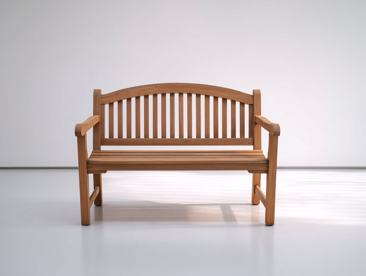 Panche da giardino-Legno-122x58x88 cm-Marrone naturale-Stile classico con schienale arcuato