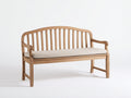 Panche da giardino-Legno-Tessuto-145x62x88 cm-Marrone chiaro-Beige-Stile classico con schienale arcuato