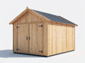 Casetta da giardino - Legno-Metallo - 230x180x235 cm - Marrone naturale-Grigio antracite - Stile rustico