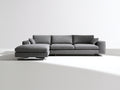 Divano angolare - Tessuto - 290 x 170 x 82 cm - Grigio - Moderno