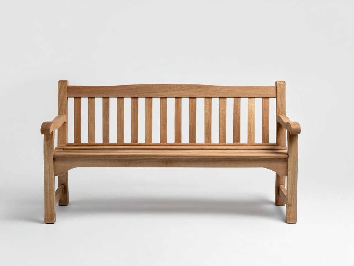 Panche da giardino-Legno-150x60x89 cm-Marrone chiaro-Stile classico con braccioli sagomati