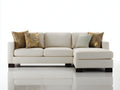 Divano angolare - Tessuto - 235 x 155 x 85 cm - Avorio - Moderno