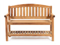 Panche da giardino-Legno-130x60x90 cm-Marrone naturale-Stile rustico con ripiano inferiore