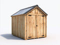 Casetta da giardino - Legno-Metallo - 185x130x220 cm - Marrone naturale-Grigio antracite - Stile tradizionale