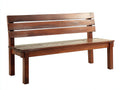 Panche da giardino-Legno-160x55x82 cm-Marrone scuro-Stile rustico senza braccioli