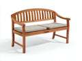 Panche da giardino-Legno-Tessuto-150x62x90 cm-Marrone-Beige-Stile classico con schienale curvo
