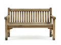 Panche da giardino-Legno-125x58x88 cm-Marrone naturale-Stile rustico con braccioli