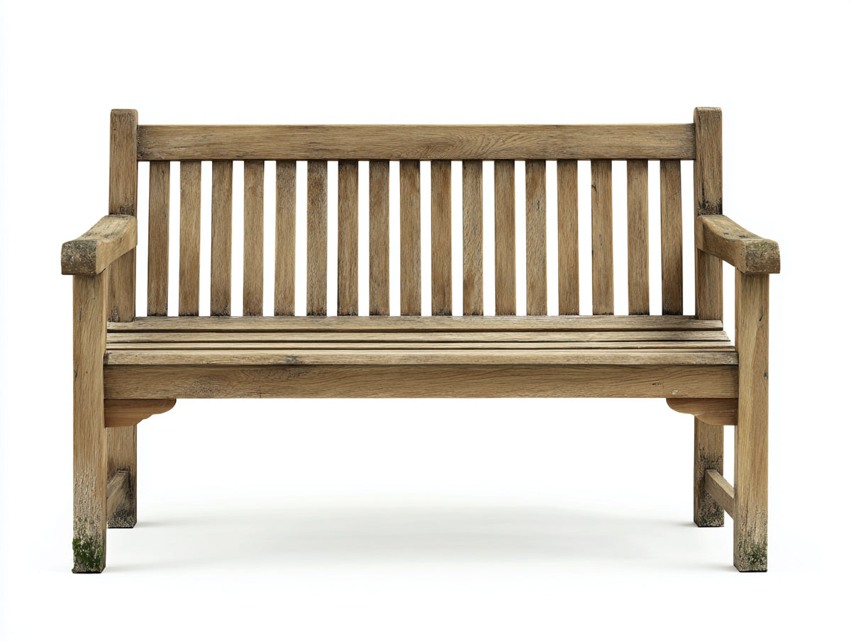 Panche da giardino-Legno-125x58x88 cm-Marrone naturale-Stile rustico con braccioli